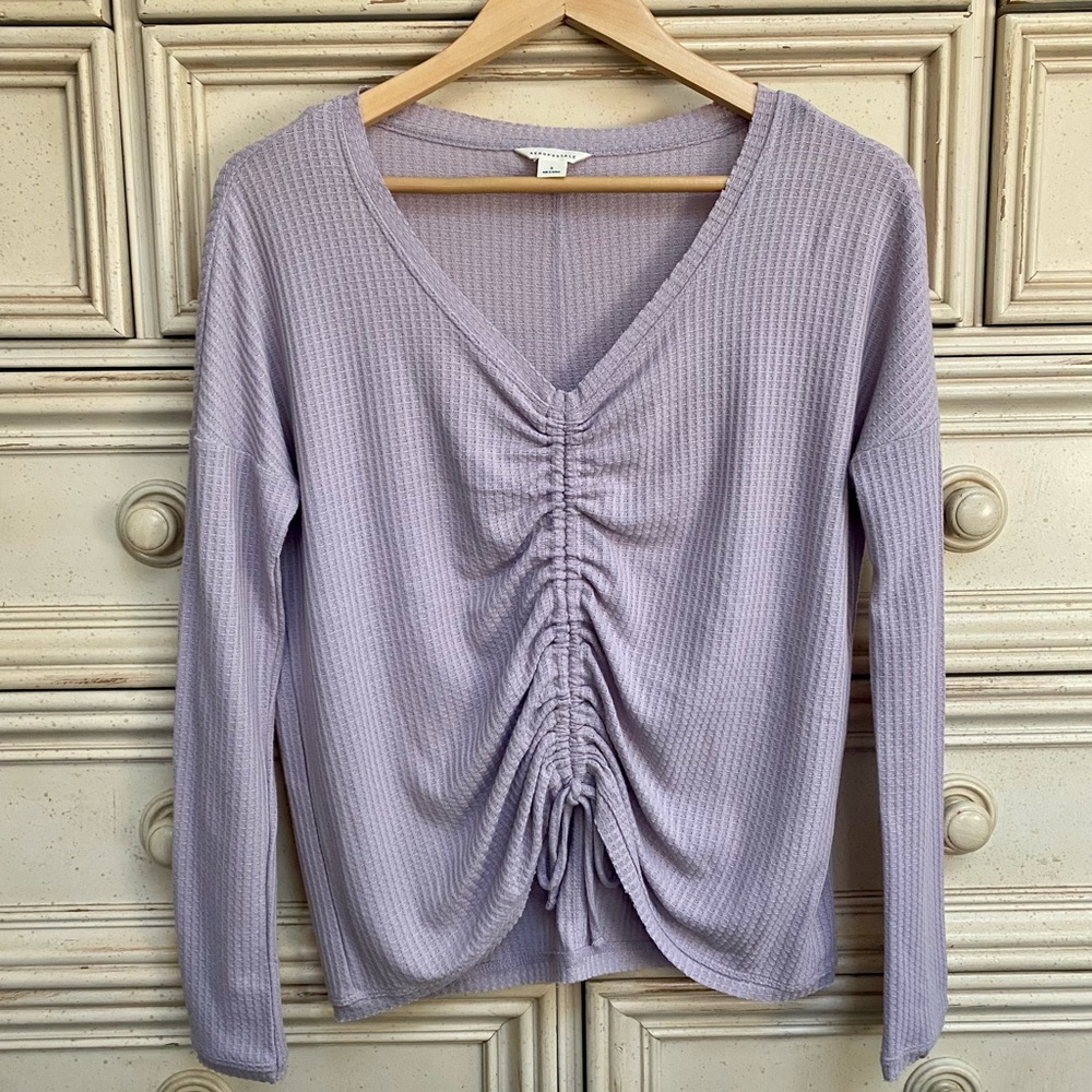 Purple Cinch Front Long Sleeve💟